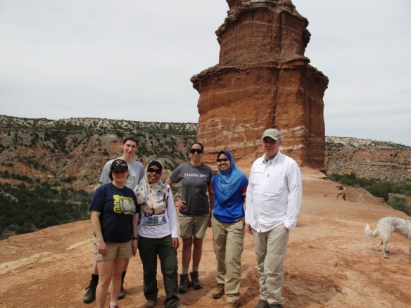 At the Lighthouse -- what cool bat nerds. From left to right, Tigga, Dani, Julie, Maria, Ain and Danny